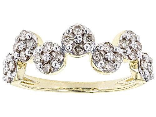 0.50ctw Round Candlelight Diamonds™ 10k Yellow Gold Band Ring - Size 7