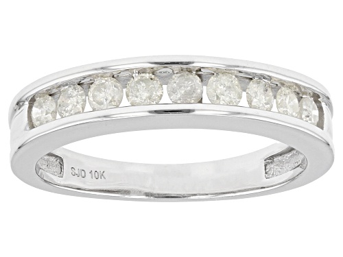 Photo of 0.50ctw Round White Diamond 10k White Gold Band Ring - Size 7