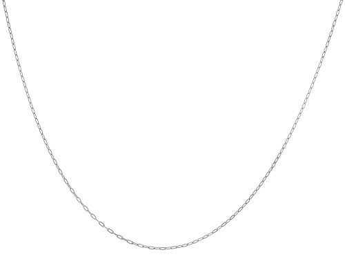 Stefano Oro® Platinum 1mm Paperclip 24" Necklace - Size 24