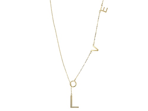 Stefano Oro® 14k Yellow Gold Love Lariat Necklace - Size 20
