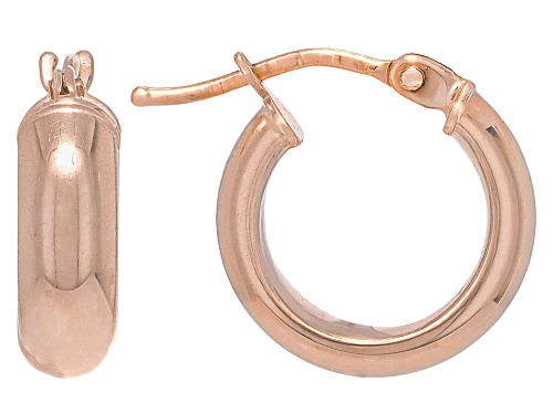Stefano Oro® 14K Rose Gold Ponte Vecchio .5" Hoop Earrings