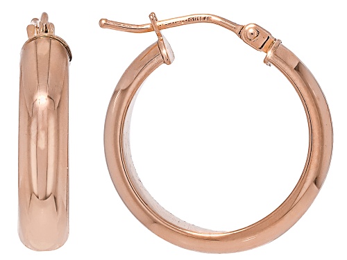 Stefano Oro® 14k Rose Gold Ponte Vecchio 3/4" Hoop Earrings