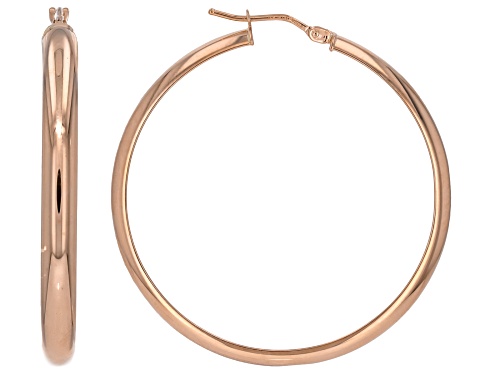 Stefano Oro® 14k Rose Gold Ponte Vecchio 1 1/2" Hoop Earrings
