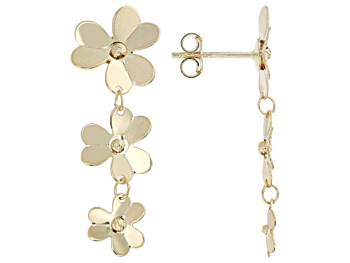 Stefano Oro® 14k Yellow Gold Flowers Earrings