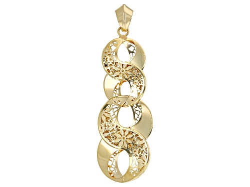 Stefano Oro® 14k Yellow Gold Flower Ricami Infinity Pendant