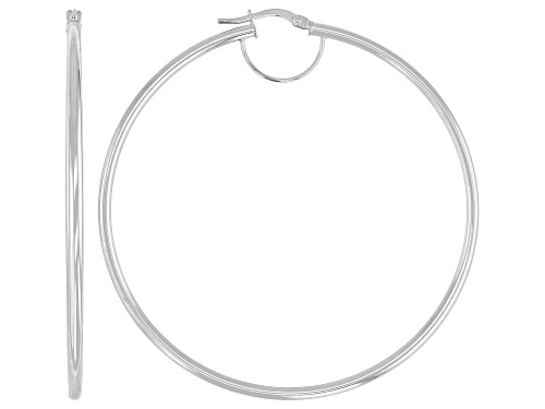 Stefano Oro® 14k White Gold 2" Capri Earrings