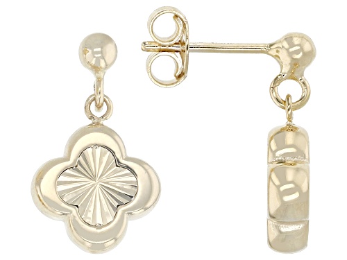 Stefano Oro® 14k Yellow Gold Pepita Clover Earrings