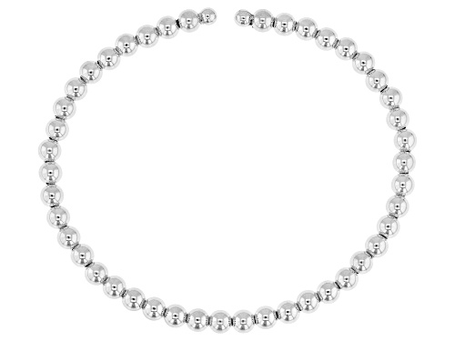 Stefano Oro® 14k White Gold 4mm Bead Bangle