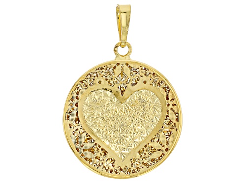 Stefano Oro® 14k Yellow Gold "Let Your Heart Shine" Ricami Pendant