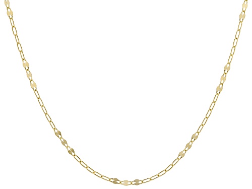 Stefano Oro® 14k Yellow Gold 1.65mm Paperclip Petali Station 18" Necklace - Size 18