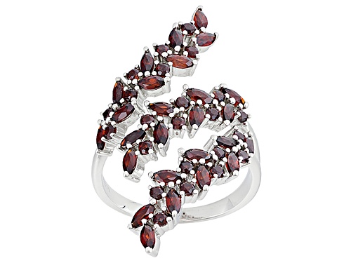 3.57ctw Marquise And Round Vermelho Garnet™ Sterling Silver Wrap Ring - Size 5