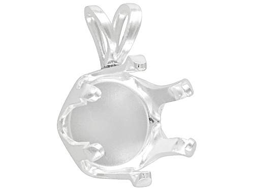 Gemtite Nostalgia™ 10mm Round 6-Prong Sterling Silver Pendant Casting