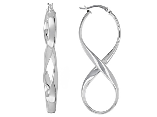 Photo of Sterling Silver Elongated Infinity Tube Earrings