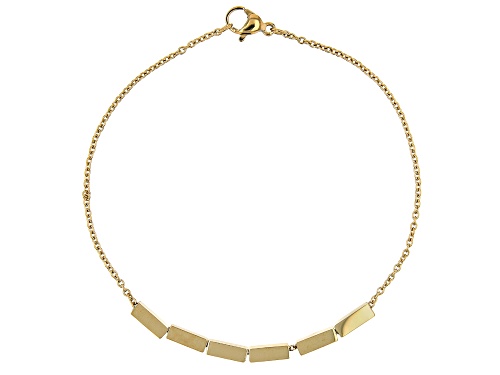 Sophisticated Steel® Gold Tone Stainless Steel Tube Bar Bracelet - Size 8