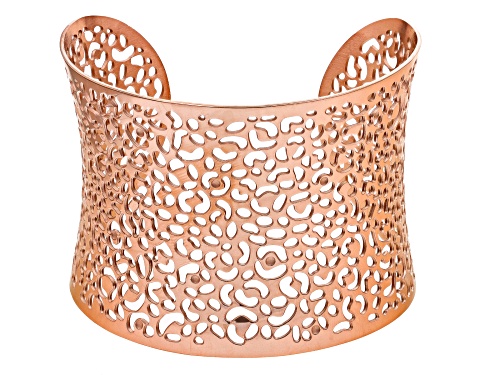 Sophisticated Steel® Rose Tone Stainless Steel Lace Design Cuff - Size 8