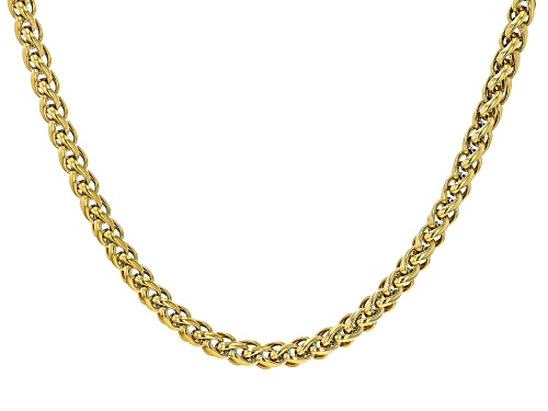 Sophisticated Steel® Gold Tone Stainless Steel Wheat Link 24 Inch Chain - Size 24