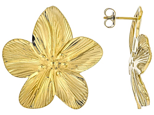 Sophisticated Steel® Gold Tone Stainless Steel Flower Earrings