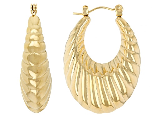 Sophisticated Steel® Gold Tone Stainless Steel Hoop Earrings