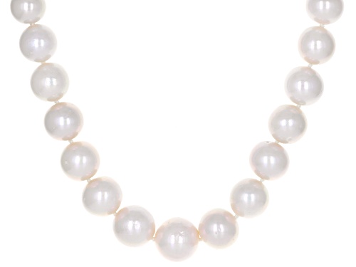 Photo of Genusis™ 9-13mm White Cultured Freshwater Pearl Rhodium Over Sterling Silver 20 Inch Necklace - Size 20