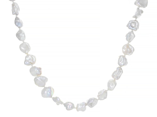 9-10mm White Cultured Freshwater Pearl 36-inch Endless Strand Necklace - Size 36