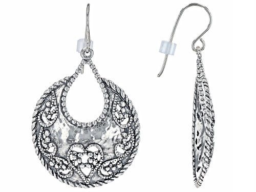 Artisan Collection of Israel™ Sterling Silver Ornate Circle Dangle Earrings