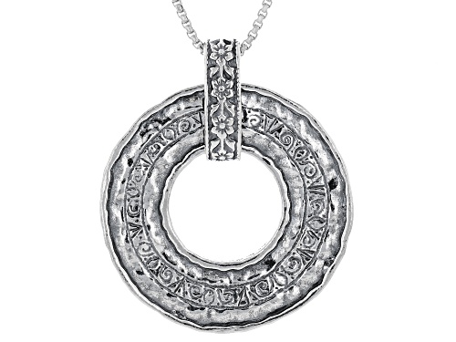Artisan Collection of Israel™ Sterling Silver Textured Circle Pendant With Chain