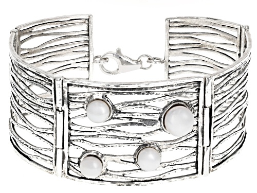 Artisan Collection of Israel™6-8mm Cultured Freshwater Pearl Sterling Silver Layered Bracelet