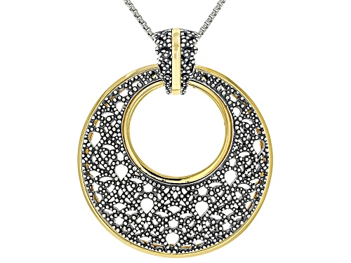 Artisan Collection of Israel™ Two Tone Sterling Silver & 14K Gold Over Silver Pendant With Chain