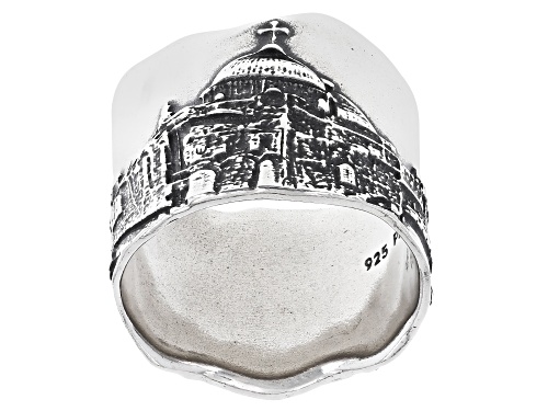 Artisan Collection of Israel™ Sterling Silver Jerusalem Motif Band Ring - Size 6