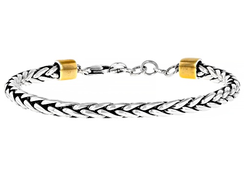Artisan Collection of Israel™ Sterling Silver & 14K Gold Over Silver Braided Bracelet - Size 7.5