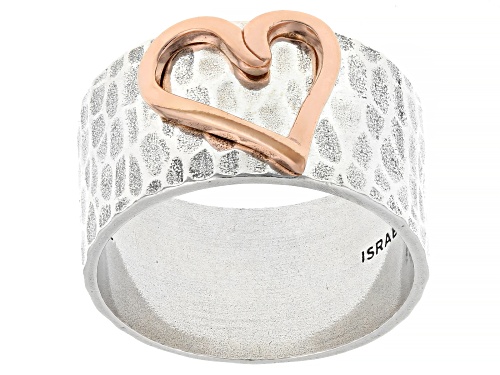 Artisan Collection of Israel™ 14K Rose Gold Over Sterling Silver Heart Ring - Size 6