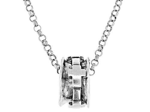 Artisan Collection of Israel™ Sterling Silver Cross Spinner Pendant With 18" Rolo Chain