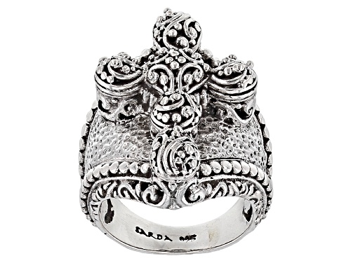 Photo of Artisan Gem Collection Of Bali™ Sterling Silver Filigree Cross Ring - Size 6