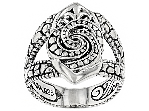 Artisan Collection Of Bali™ Sterling Silver Textured Swirl Ring - Size 7
