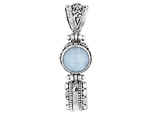 Artisan Collection Of Bali™ 12mm Round Aquamarine Sterling Silver Pendant