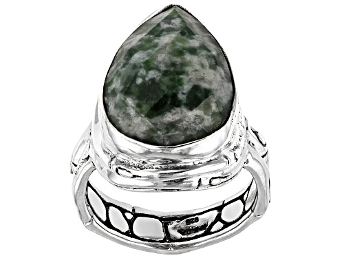 Artisan Collection Of Bali™ 18x13mm Pear Shape Kingfisher Quartz Silver Solitaire Ring - Size 9