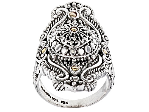 Artisan Collection Of Bali™ Sterling Silver And 18k Gold Accent "Thankful Heart" Ring - Size 7