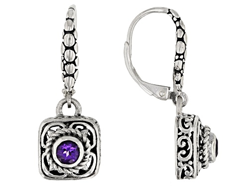 Photo of Artisan Collection Of Bali™ 0.20ctw Round Amethyst Sterling Silver Earrings