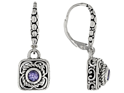 Artisan Collection Of Bali™ 0.23ctw Round Round Tanzanite Sterling Silver Earrings