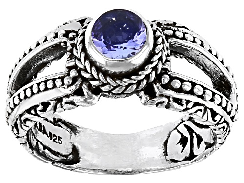 Photo of Artisan Collection Of Bali™ 0.47ct Blue Tanzanite Sterling Silver Ring - Size 7