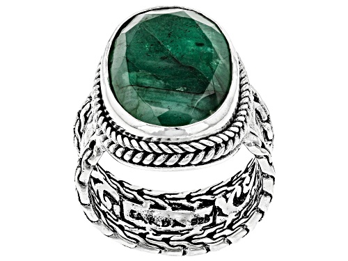 Photo of Artisan Collection Of Bali™ 18x13 Oval Emerald Sterling Silver Solitaire Ring - Size 9