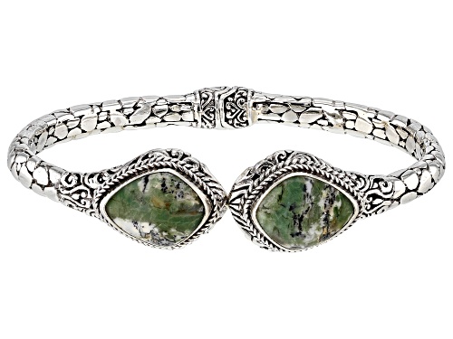 Photo of Artisan Collection Of Bali™ 16x12mm Australian Green Opal Sterling Silver Bracelet - Size 6.75