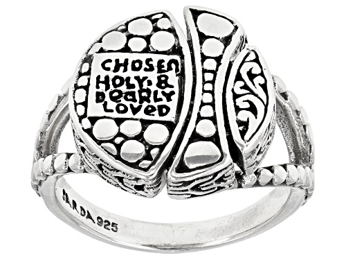 Artisan Collection Of Bali™ Sterling Silver "Chosen, Holy, And Dearly Loved" Ring - Size 8