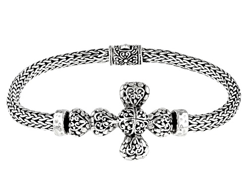 Artisan Collection Of Bali™ Sterling Silver "Righteousness By Faith" Cross Bracelet - Size 7.25