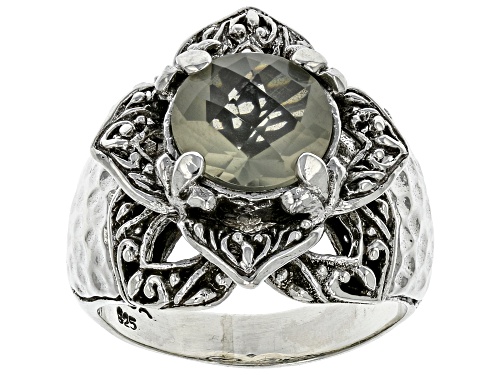 Artisan Collection of Bali™ 9mm Checkerboard Moonstone Silver Ring - Size 9