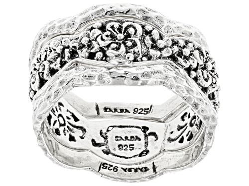 Artisan Collection of Bali™ Silver "Sow Into Patience" Stackable Set of 3 Rings - Size 8