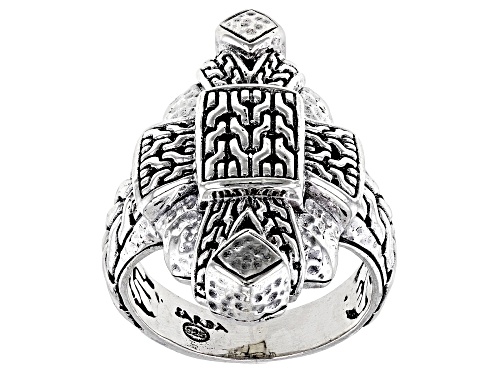 Artisan Collection of Bali™ Silver "He's A Chain Breaker" Ring - Size 8