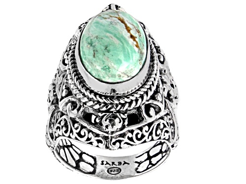 Photo of Artisan Collection of Bali™ 16x10mm Oval Variscite Sterling Silver Ring - Size 9