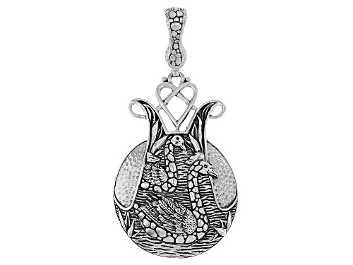 Artisan Collection of Bali™ Sterling Silver "Fabulous Union" Swan Enhancer Pendant