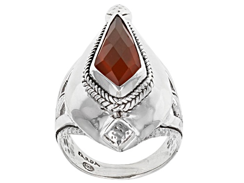 Artisan Collection of Bali™ 20x8mm Carnelian Sterling Silver Ring - Size 7